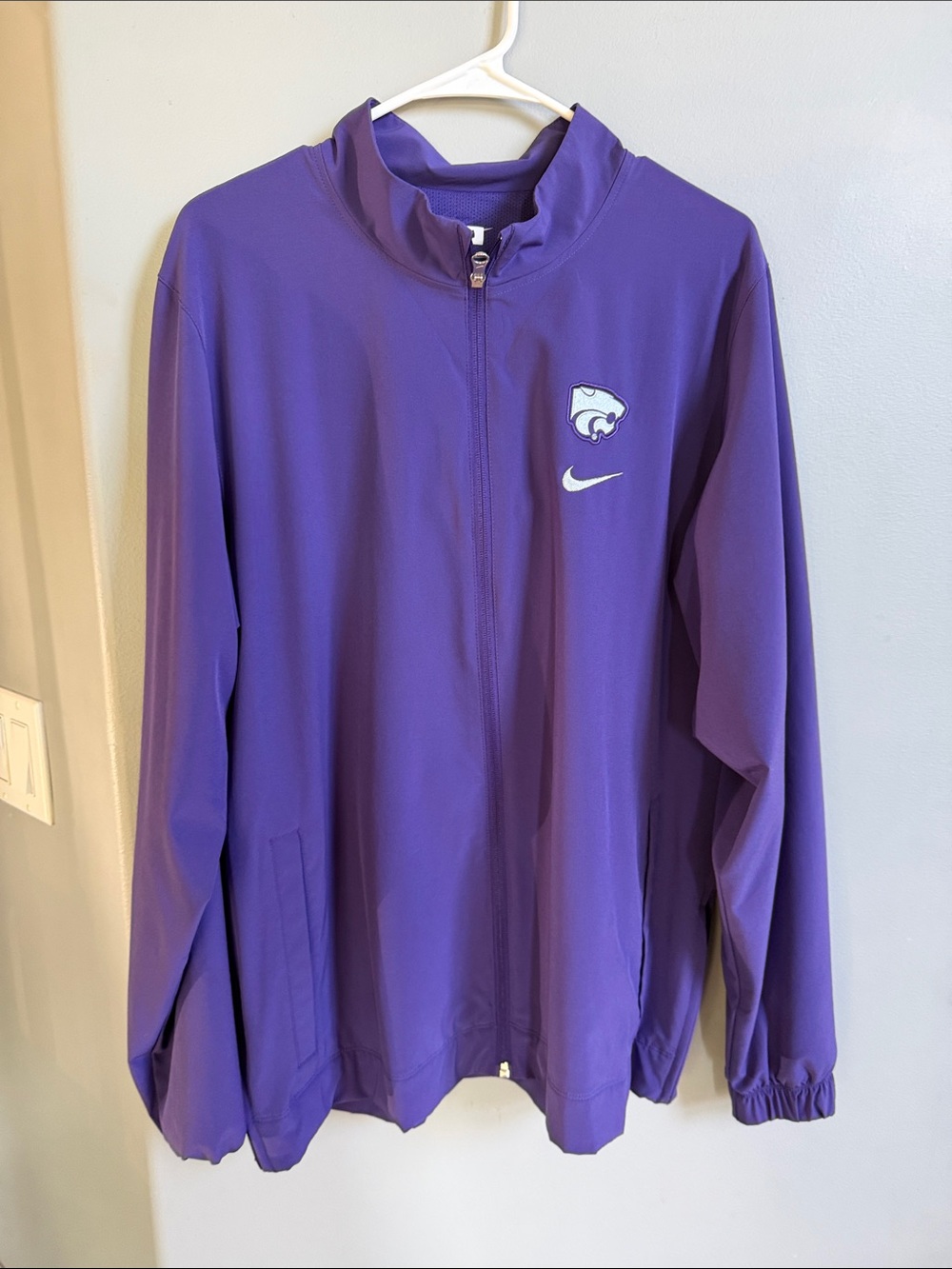 Kansas State Nike Purple Wildcats Full-Zip Jacket with White Swoosh